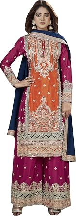 Ready to wear multicolored pakistani Palazzo Salwar kameez for women 2741