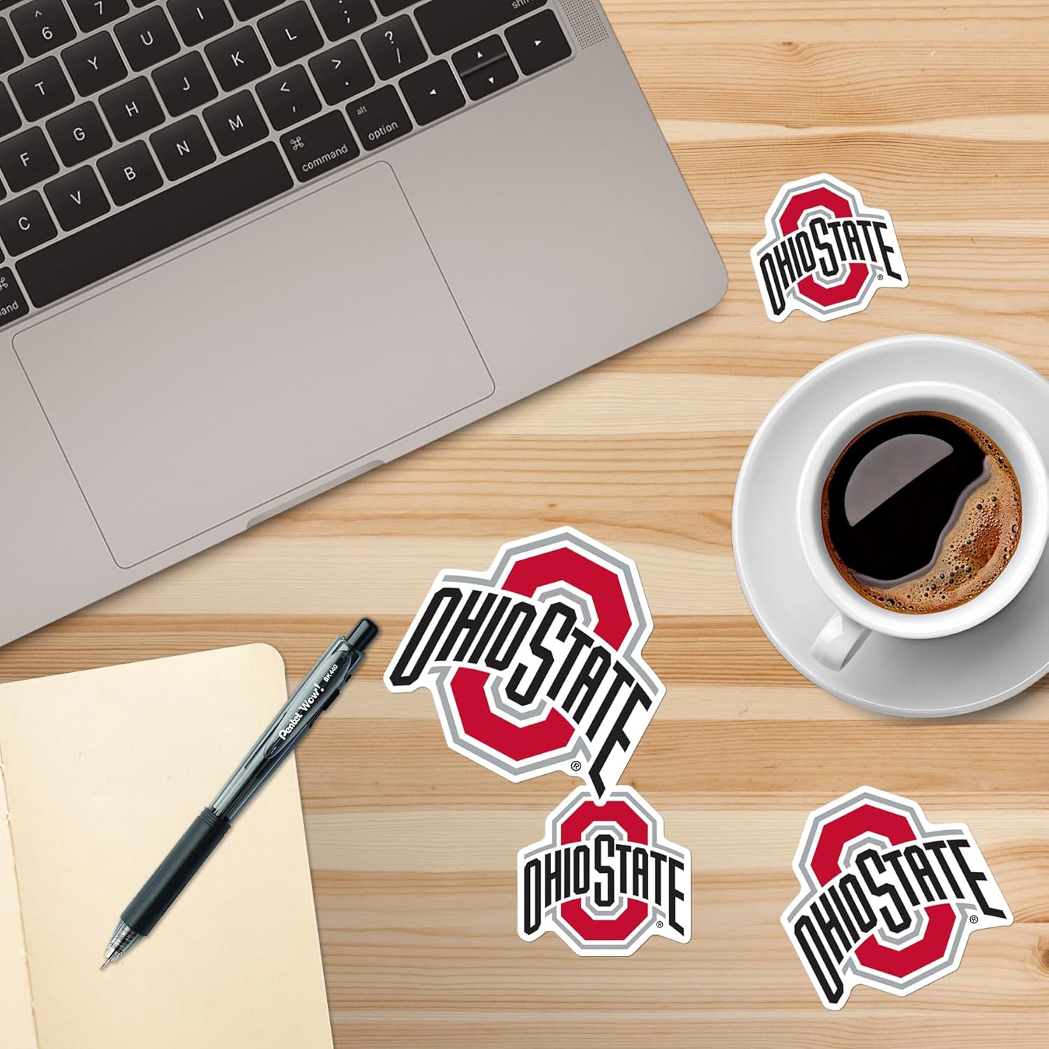 The Ohio State University Buckeyes 50ct Primary Logo Vinyl Sticker Pack for Laptop Water Bottle Tablet Scrapbooking Skateboard Indoor Outdoor Decals - Image 5