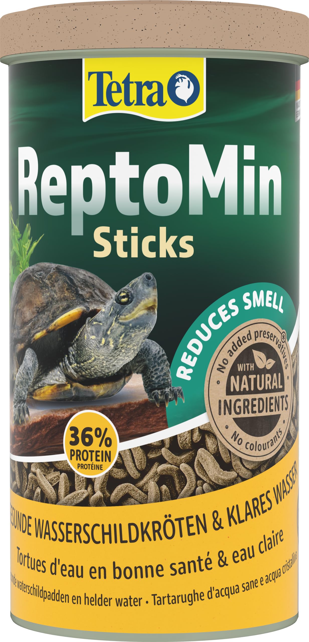 Tetra ReptoMin alimento para tortugas - alimento especialmente adaptadas a las tortugas, 1 l
