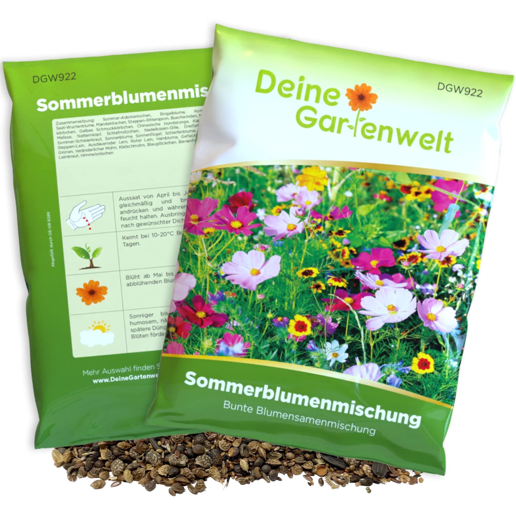 Sommerblumenmischung - 5 kg Samen für Sommerblumenwiese - Sommerblumen Saatgut für bunte Blumenwiese