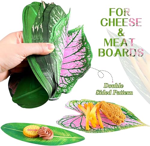 Miniatura 3 de 100 hojas de papel pergamino tropical de 8.7 pulgadas, hojas decorativas de pergamino de queso de doble cara, papel de tablero de charcutería para