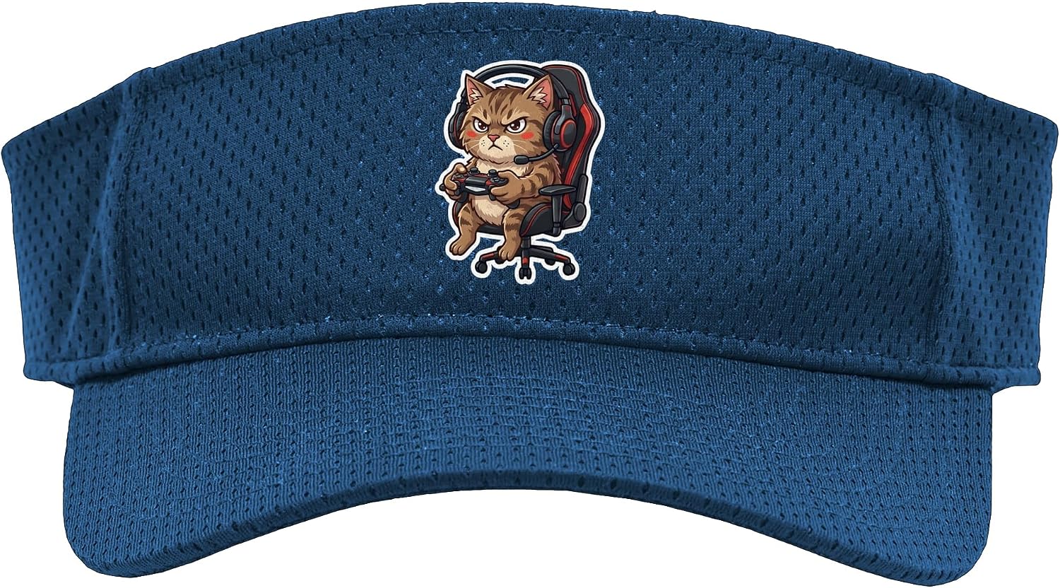 Cute Kawaii Gamer Cat Funny Video Gaming Boys Kids Men Sport Sun Visor