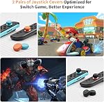 COOWPS Commutateur 2 Poignées pour commutateur Nintendo 2 (2025) et Pro Contrôleur, anti-dérapant Silicone Joystick Cover, confort Ergonomic Design Pince Caps pour commutateur 2