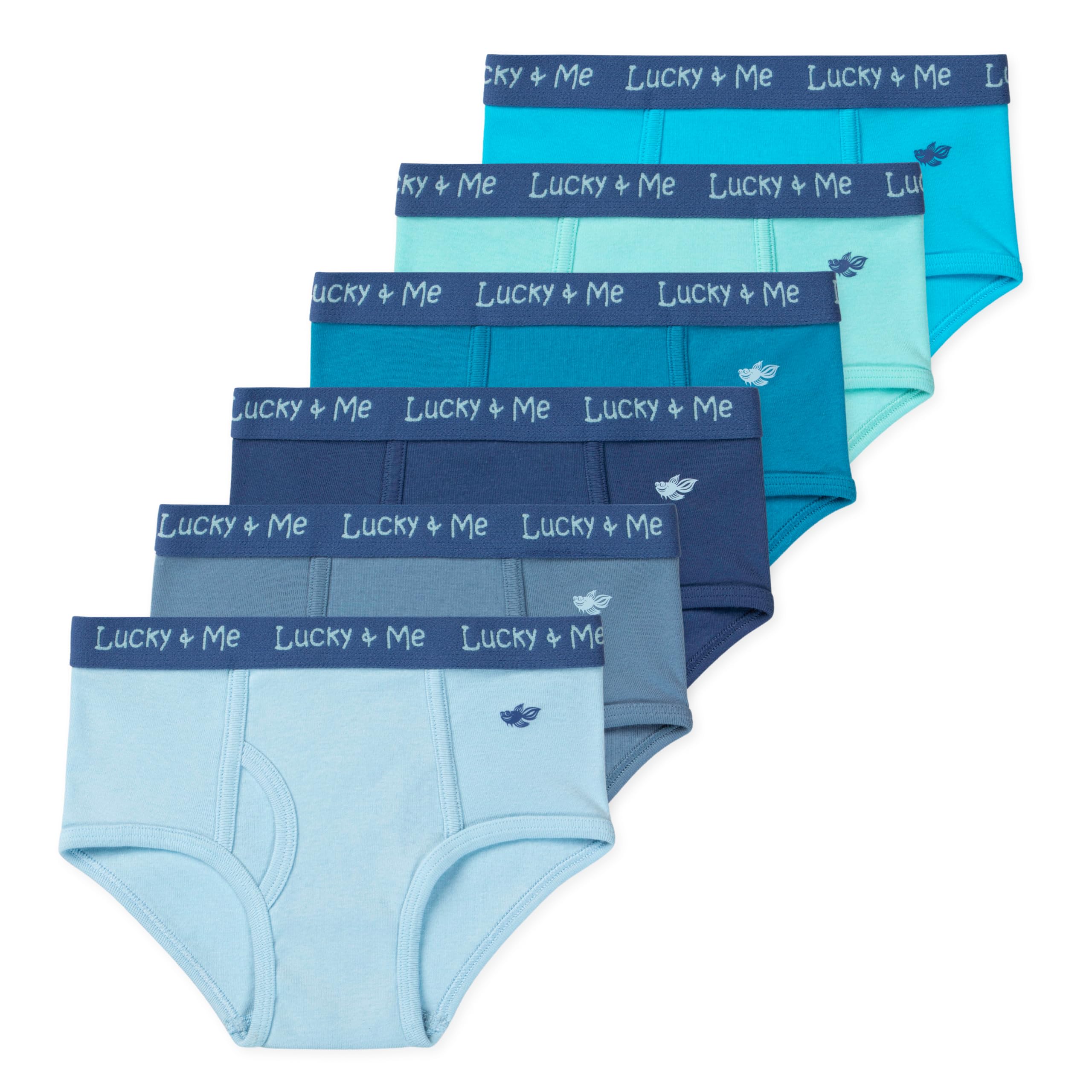 Lucky Me Lucas Boys Briefs Organic Childrens Cotton Underwear Tagless 6-Pack