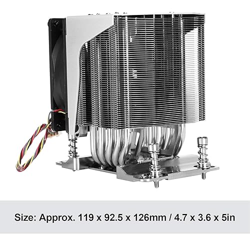 Miniatura 2 de Enfriador de CPU, velocidad giratoria de 3800 rpm, sistema de disipación de calor silencioso y eficiente para oficina y hogar