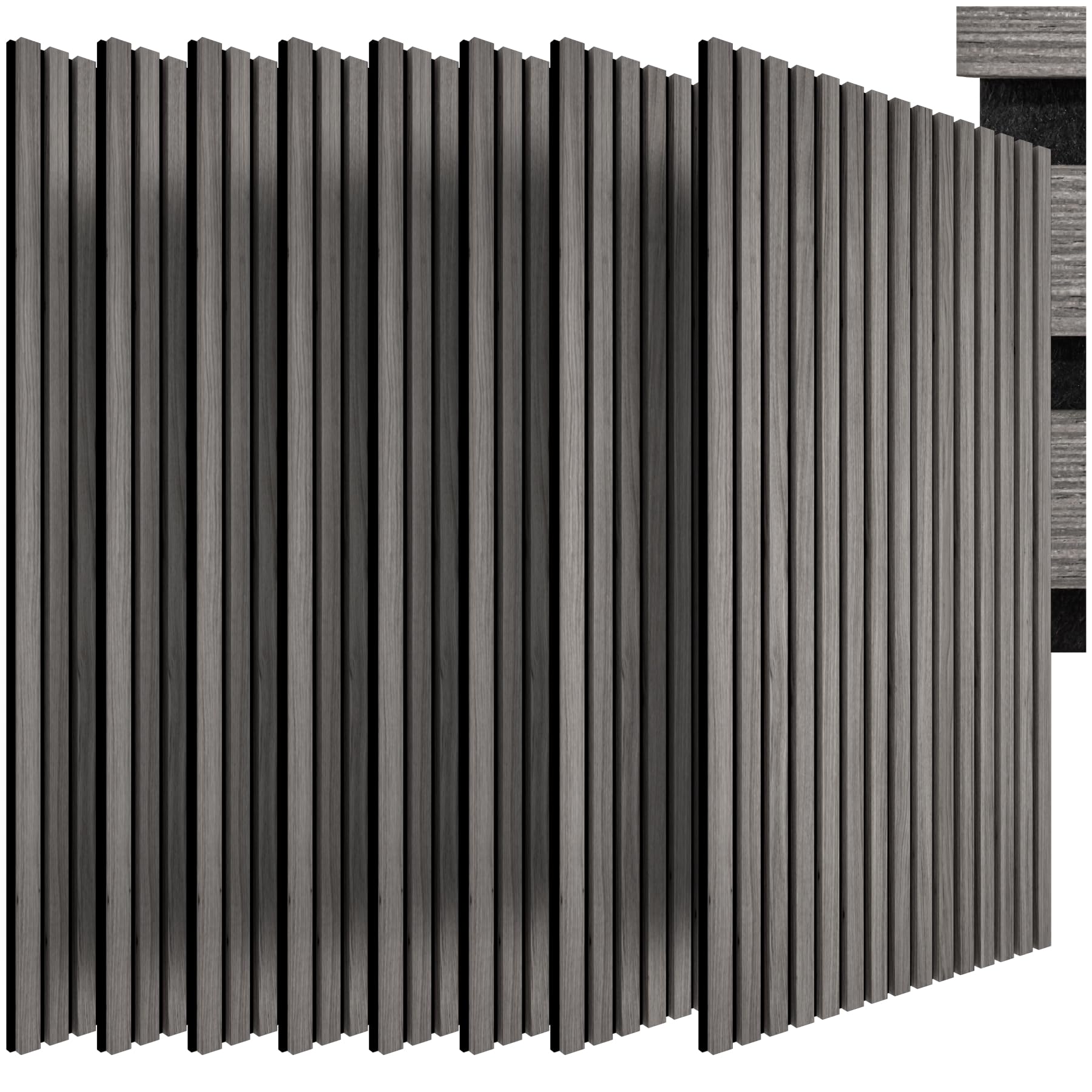 tectake® Paneles Acústicos 120 X 60 X 1,1 Cm, Chapa de Madera Auténtica