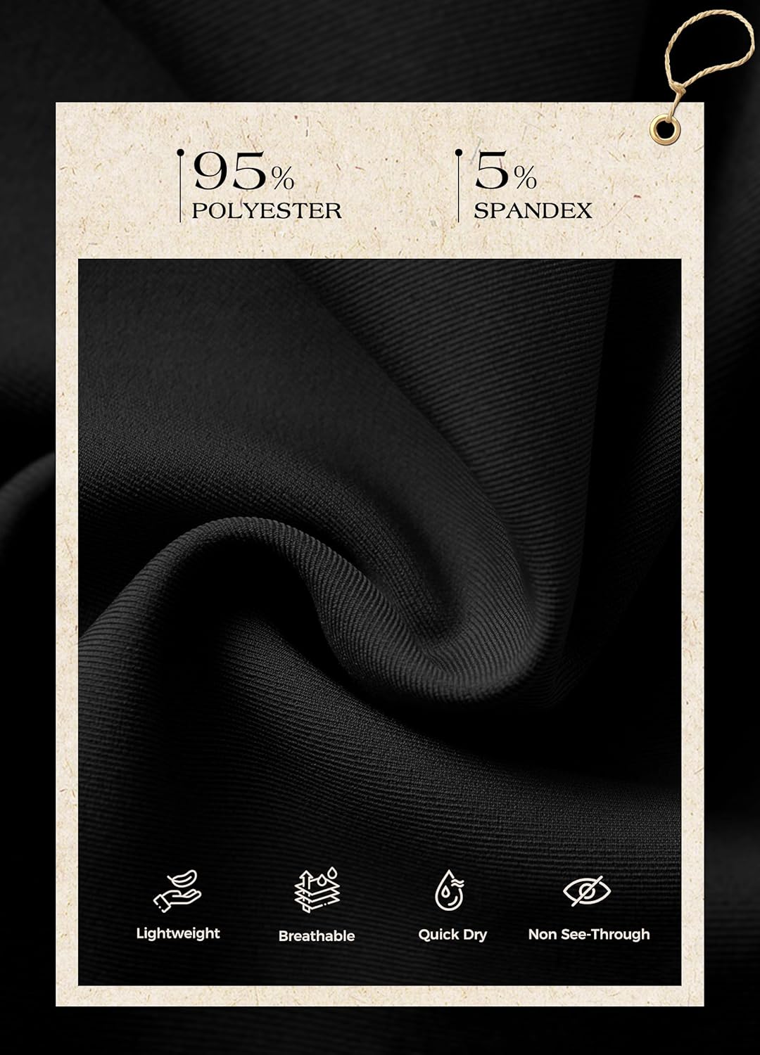 Women's Work Pants Wide Leg Dress Pants Casual Slacks Office Pants High Waisted with Pockets 32" Black XL - Image 4