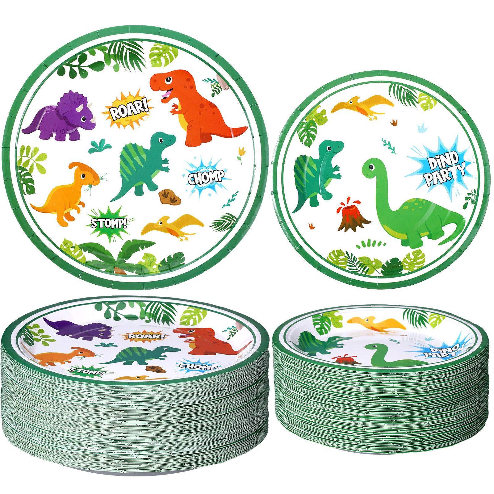 Irenare 200 Pcs Dinosaur Party Supplies Checkered Race Car Party