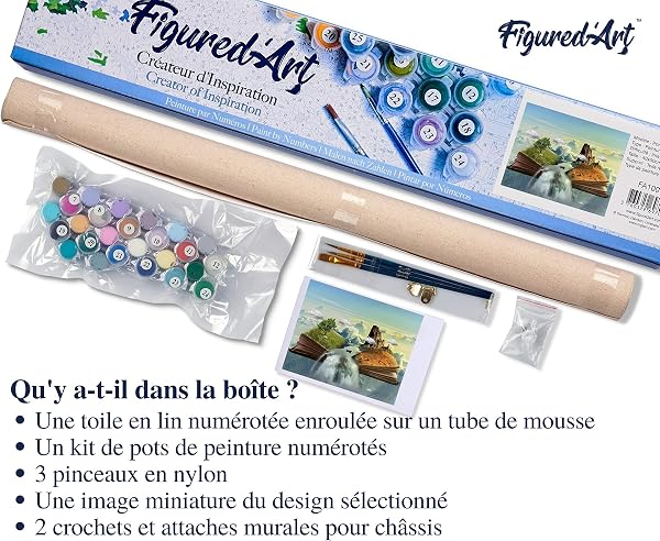 Figured'Art Peinture par Numéro Adulte Livre paysage - Activité Manuelle Kit de Loisir Créatif DIY Numéro d'Art Complet - 40x50cm sans châssis en bois - 5
