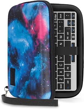 USA Gear 7 Inch Hard Case for Mini Laptops Fits GPD Win Mini 2025, One Netbook One Mix 1S Yoga, Small Notebook UMPC Computer & More - Storage Travel Case with Water Resistant Exterior Galaxy