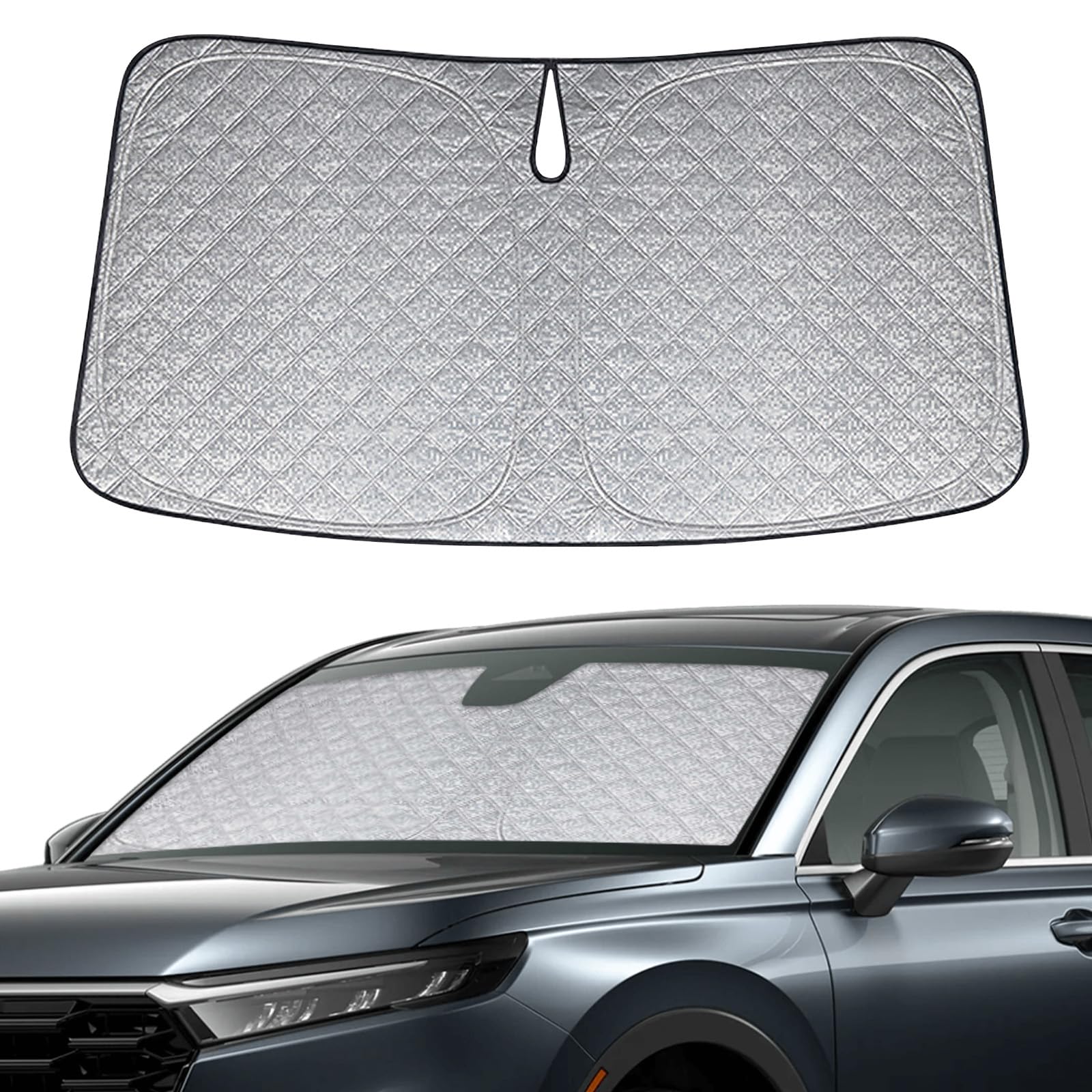 Sonnenschutz Frontscheibe Kompatibel mit Honda HRV/Vezel 2021-2025, Auto Windschutzscheibe Sonnenschutz Innen, Faltbar Sonnenschirm UV Schutz Reflektierender Staub Schutz Sonnenschutzfolie