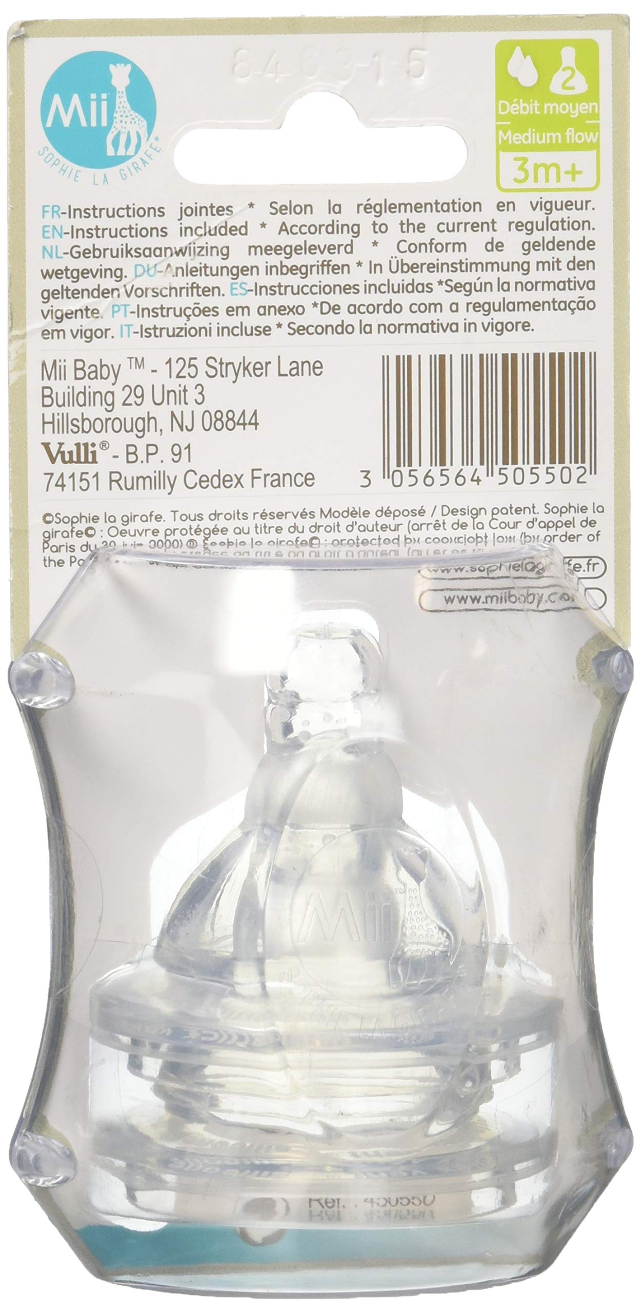 Vulli MII Sophie la Girafe Set of 2 Niples- Medium Flow