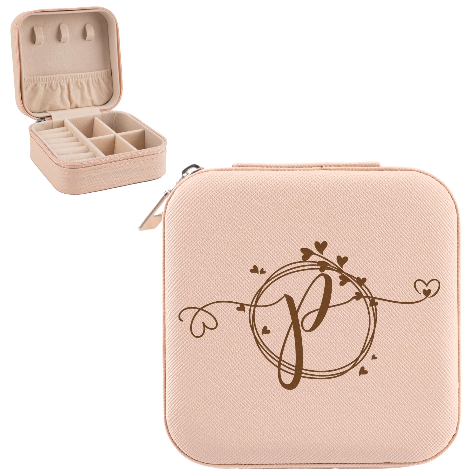 Amazon.com: Initial p Travel Jewelry Box Gift for Teen Gifts, Pink