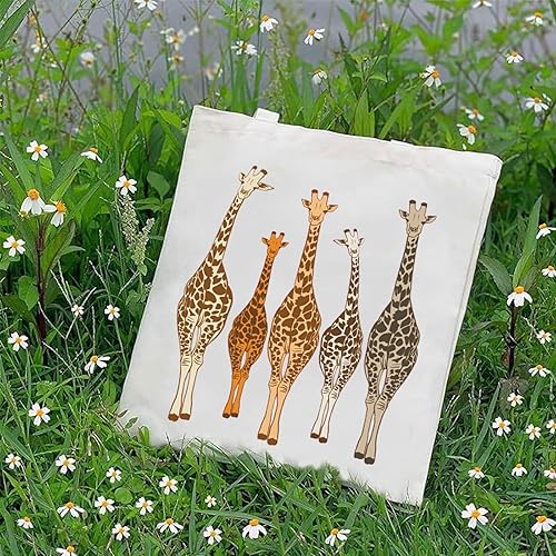 Miniatura 5 de G2TUP Bolsa de mano de jirafa amantes de la jirafa bolsa de comestibles reutilizable jirafa animal regalo de cumpleaños