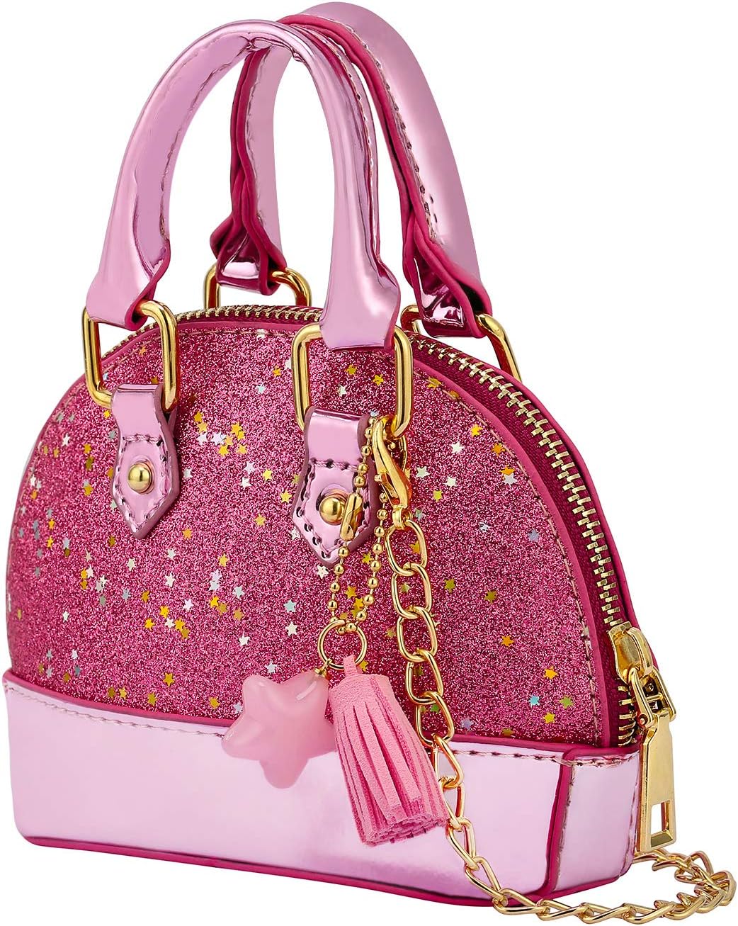 HDE Little Girls Toddler Tote Glitter Purse Mini Crossbody Fashion Toy for Kids