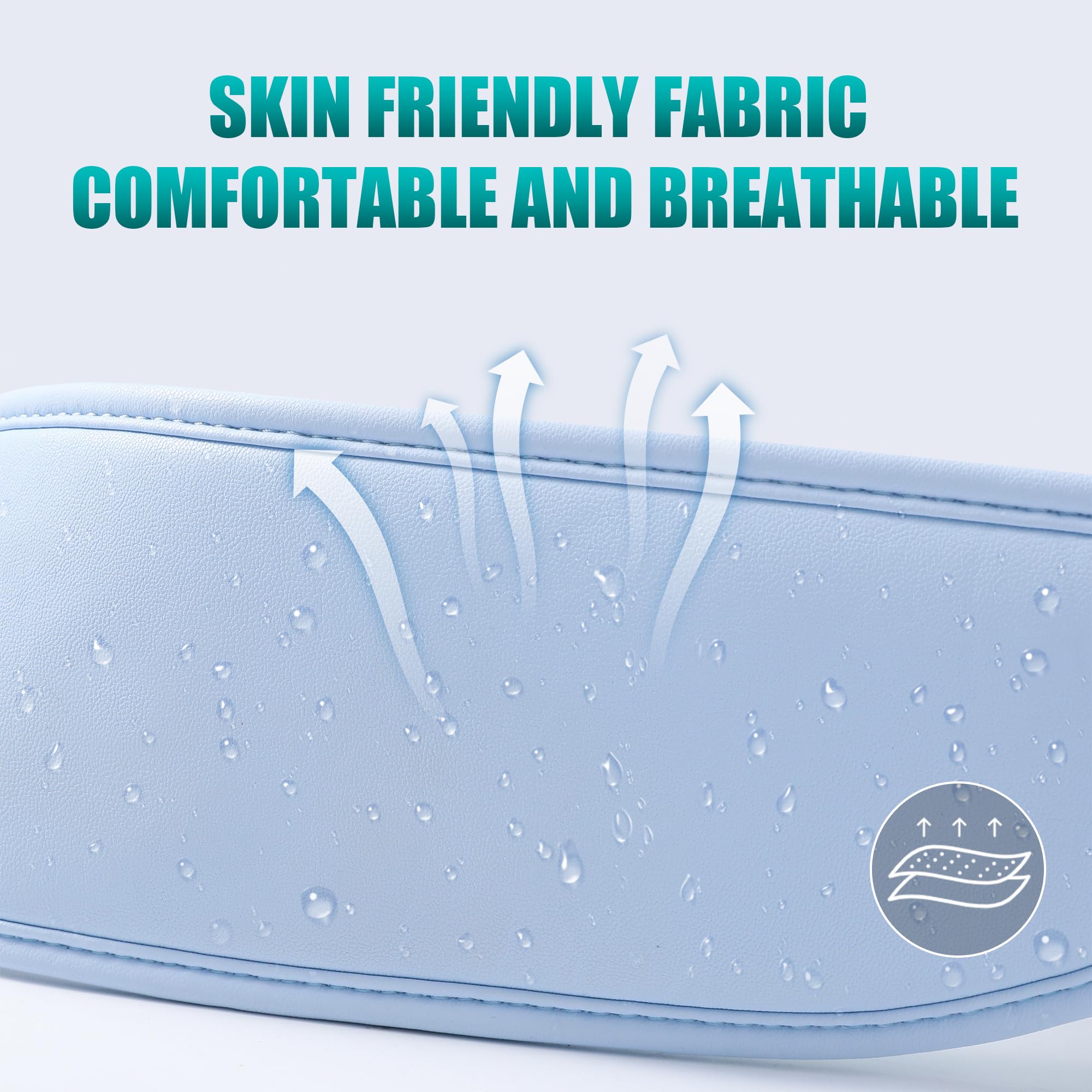 Head Massager,Scalp Massager,Relief Headaches,Fatigue,Stress,Sleep aid,Hangover with Airbag Kneading,Constant Temperature Hot Compress for Head (Sky Blue)