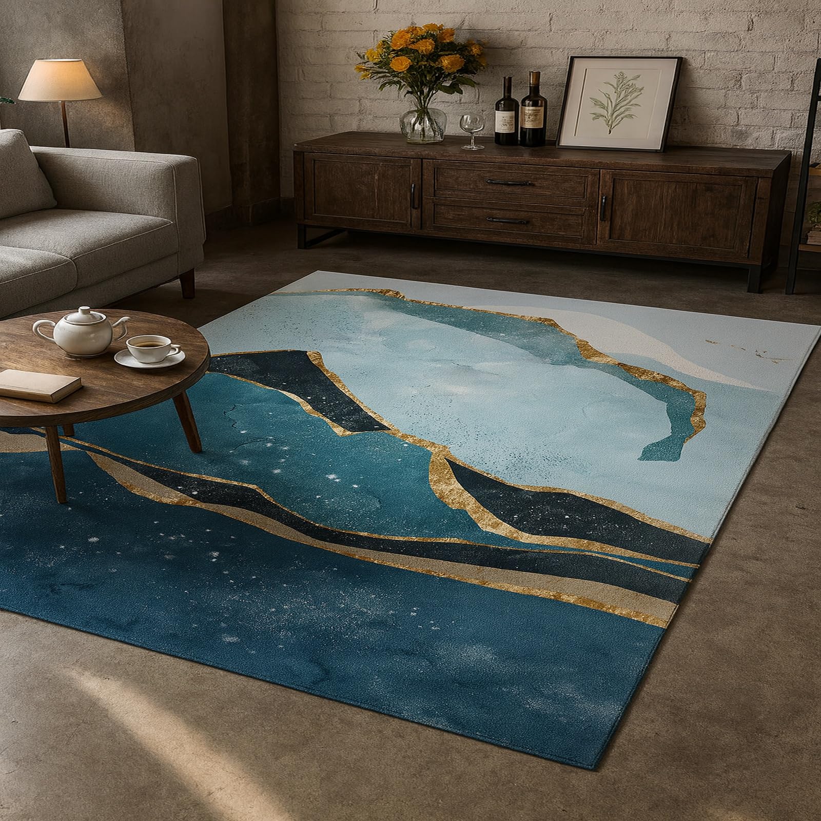 Tapis de chambre moderne 90x150 cm lavable pour couloir