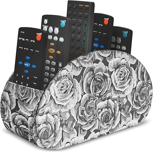 QIELIZI Soporte para control remoto, organizador de escritorio de piel sintética con 5 compartimentos espaciosos para controles remotos de TV, QIELIZI Soporte para control remoto, organizador de escritorio de piel sintética con 5 compartimentos espaciosos para controles remotos de TV,