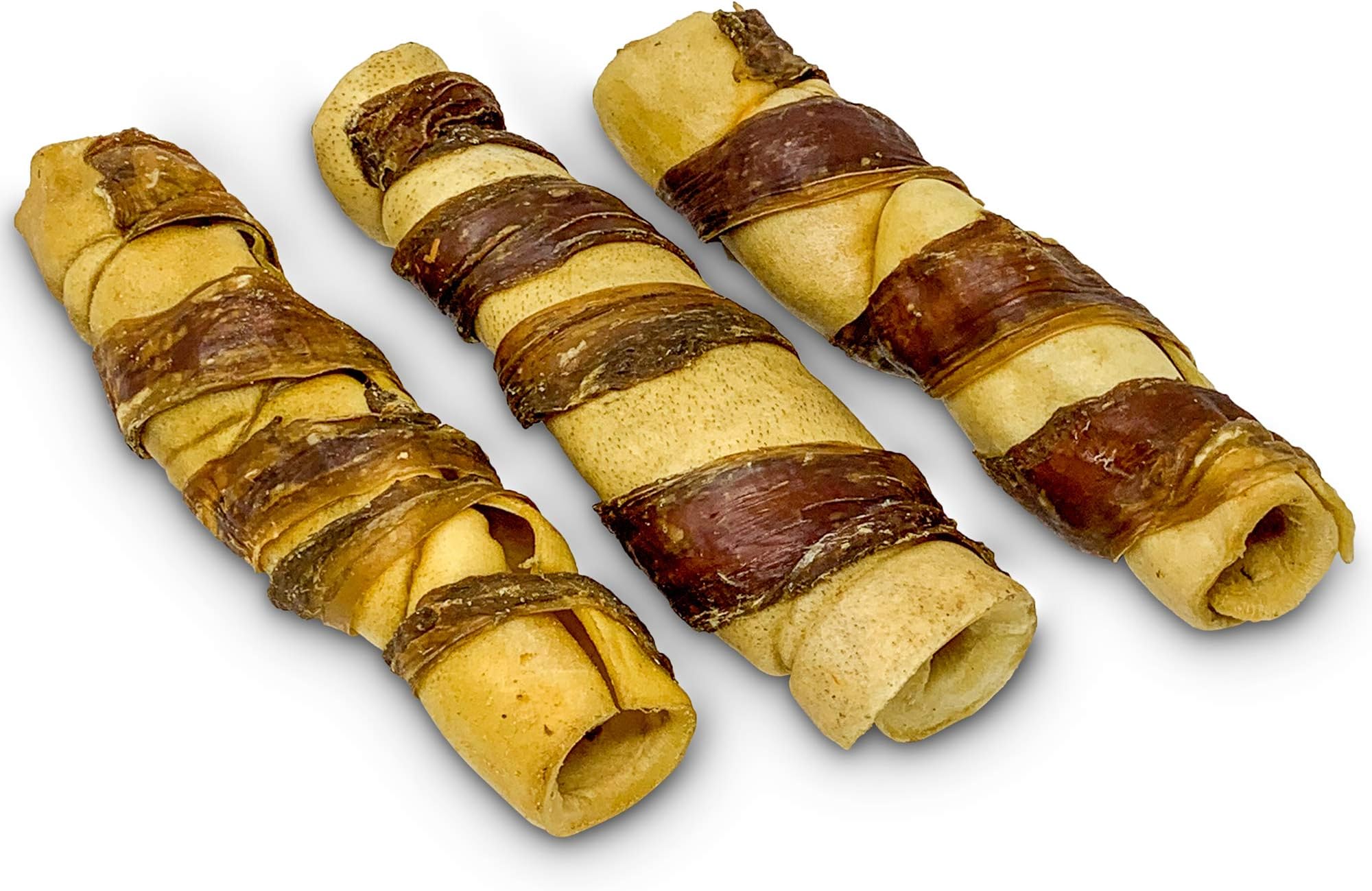 Wild Eats Water Buffalo Retriever Style Cheek Roll Dog Chews - 3 Pack (Long Lasting Chews, Treats, Bones for Aggressive Chewers & Large Dogs) Great Substitute Pig Ears Dogs