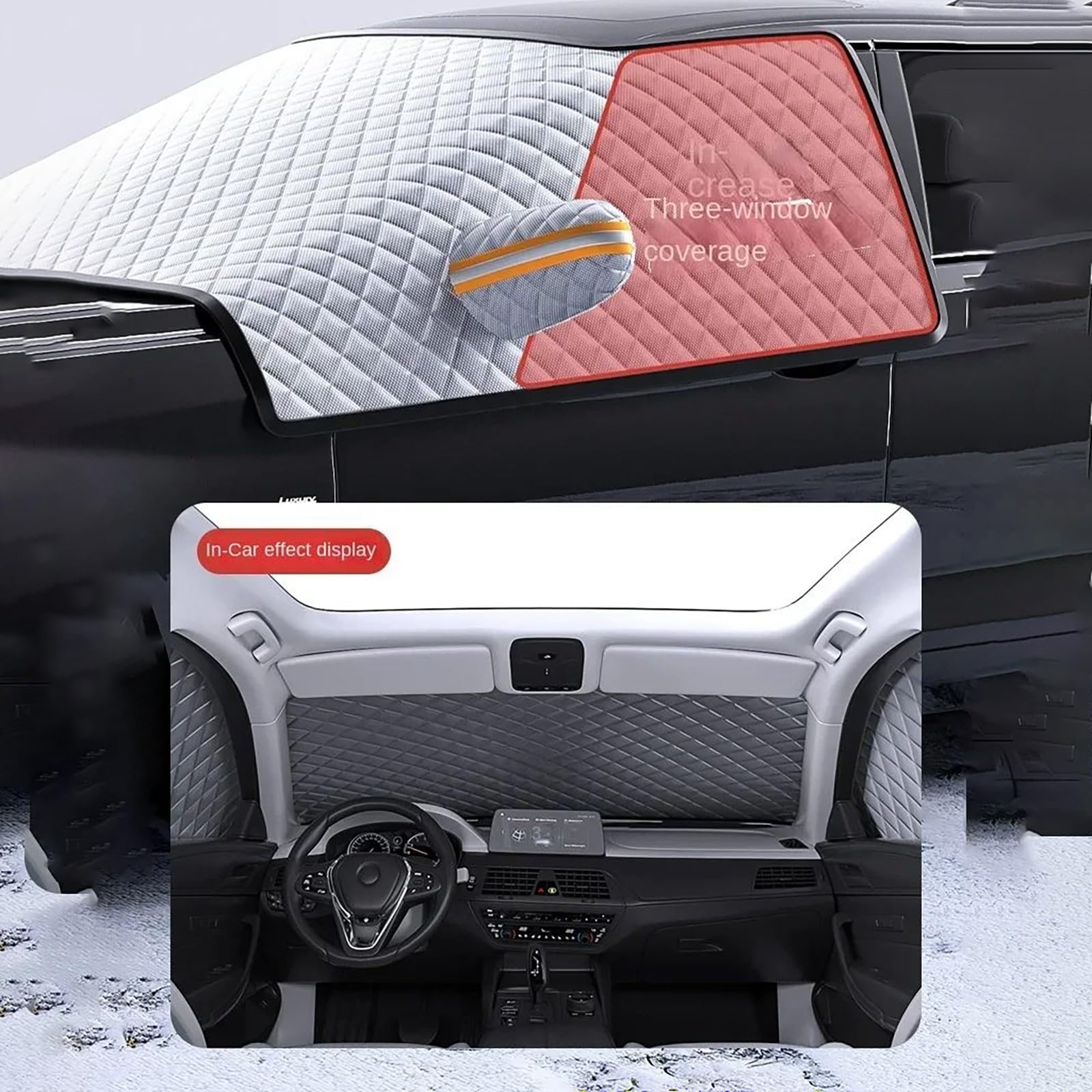 Pokrowiec na przednią szybę samochodu do KIA Sportage/Stonic/XCeed, ochraniacz przedniej szyby, składany, magnetyczny, na każdą pogodę, kurz, wodę, śnieg, lód, mróz, L