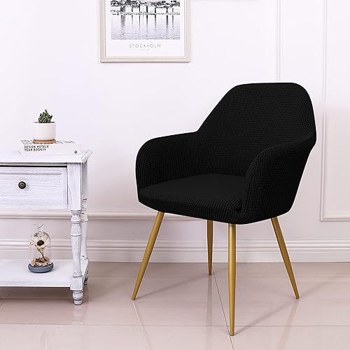 Miniatura 2 de Fundas para sillas Parsons de comedor, fundas para sillas de sillón, fundas protectoras extraíbles para sillas de sala de estar (2, blanco marfil)