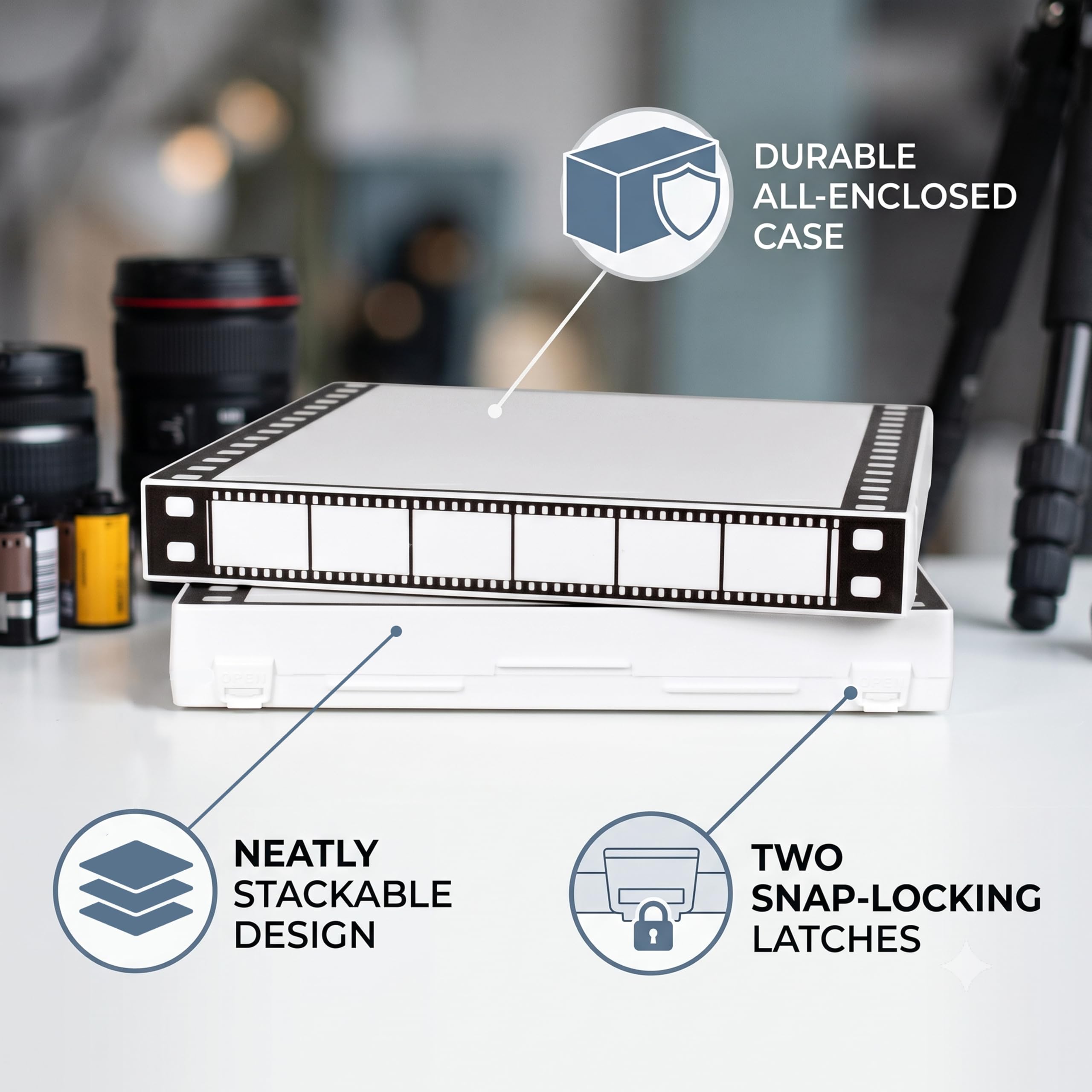 UniKeep Álbum de almacenamiento negativo de película fotográfica, incluye 25 páginas con 175 bolsillos para sostener negativos de 35 mm