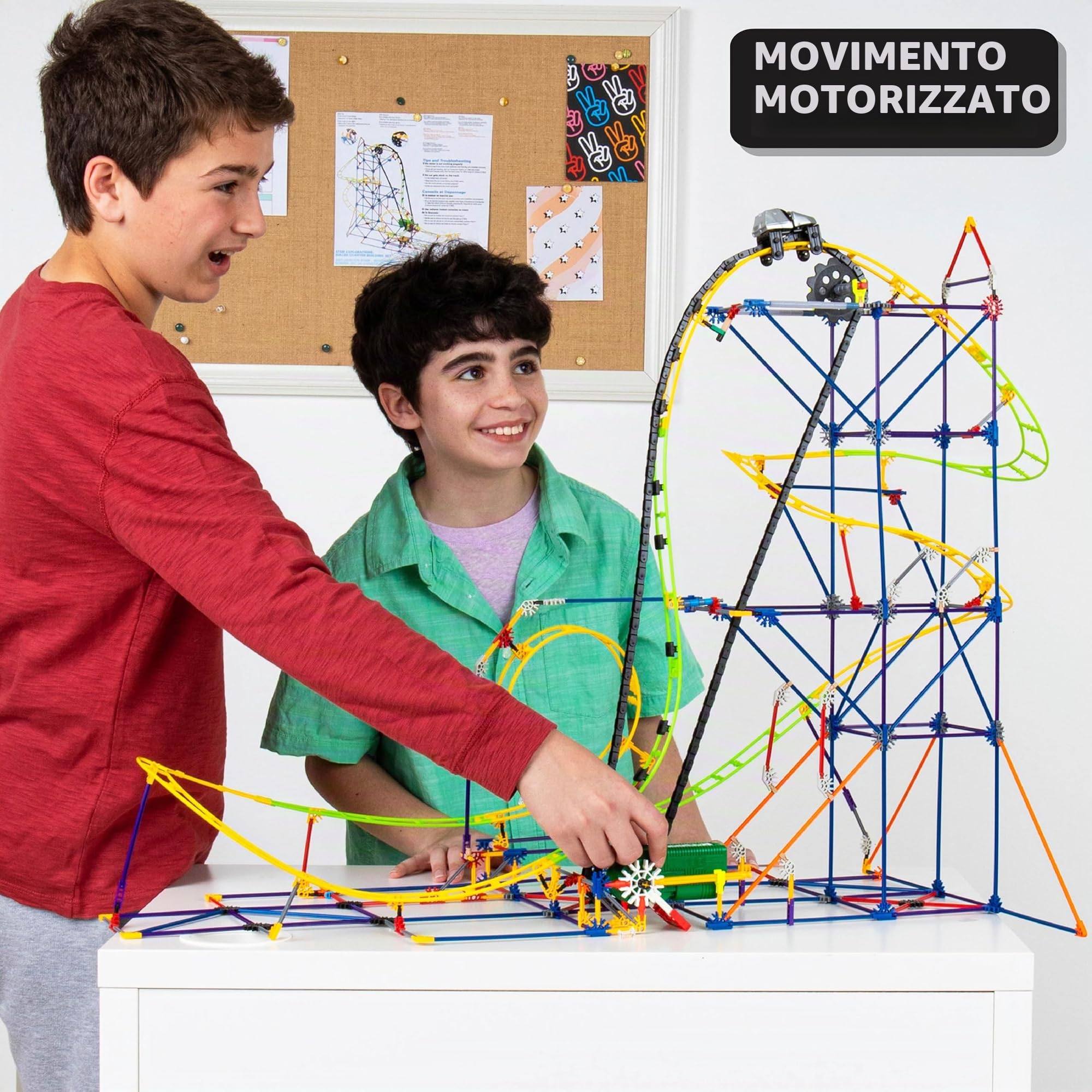 Set Da Costruzione Montagne Russe Esplorazione STEM, K’NEX Education, Basic Fun, 77078, kit apprendimento STEM di 546 pezzi, giocattoli per costruzioni per bambini e bambine dagli 8 anni in su