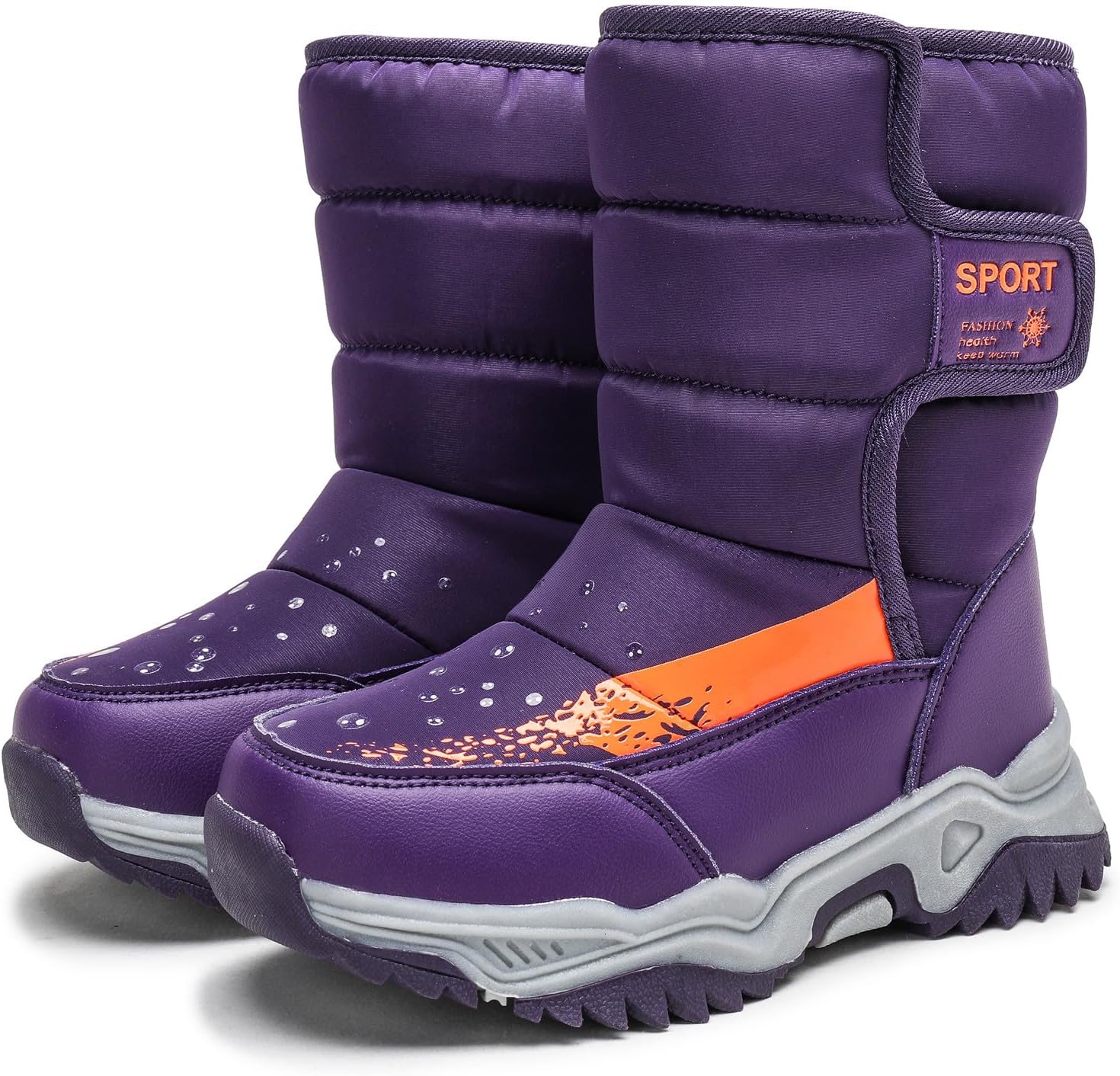 DADAWEN Boys Girls Snow Boots Cold Weather Waterproof Non Slip Outdoor Warm Winter Shoes (Toddler/Little Kid/Big Kid)