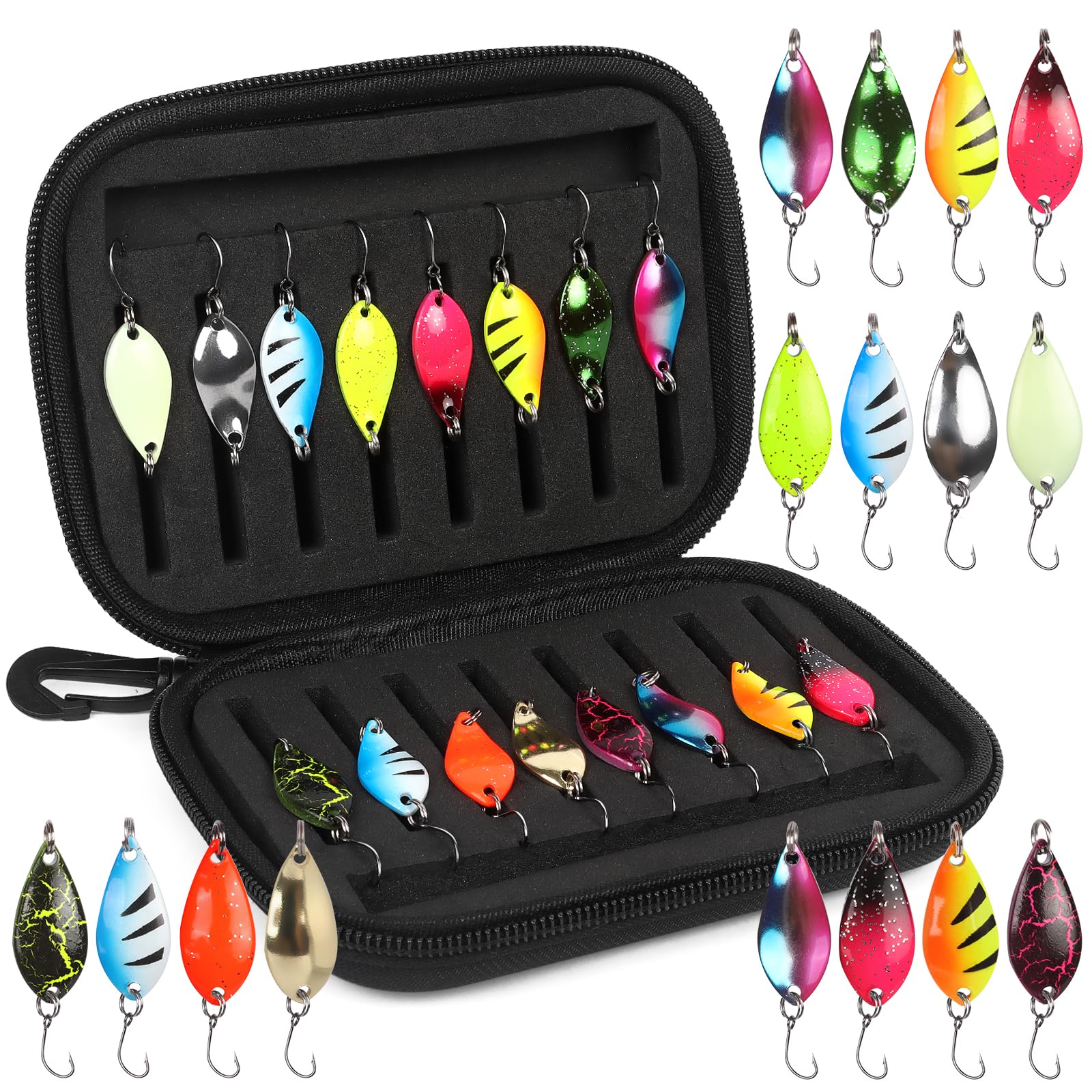 Minicoco 16Pcs Soft Fishing Lures Vibrating Metal Lures Single Hook Trembly Sinking and Vibrating Swim Paddle Tail Swimbait for Bass, Trout, Pike, Perch - Ideal for Family Fishing