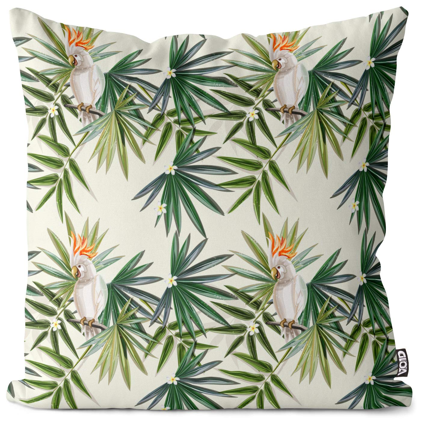 VOID Kakadu Palmen Kissenbezug Kissenhülle Sofakissen Kissen Deko Outdoor-Kissen Dekokissen, Kissen Größe:60 x 60 cm