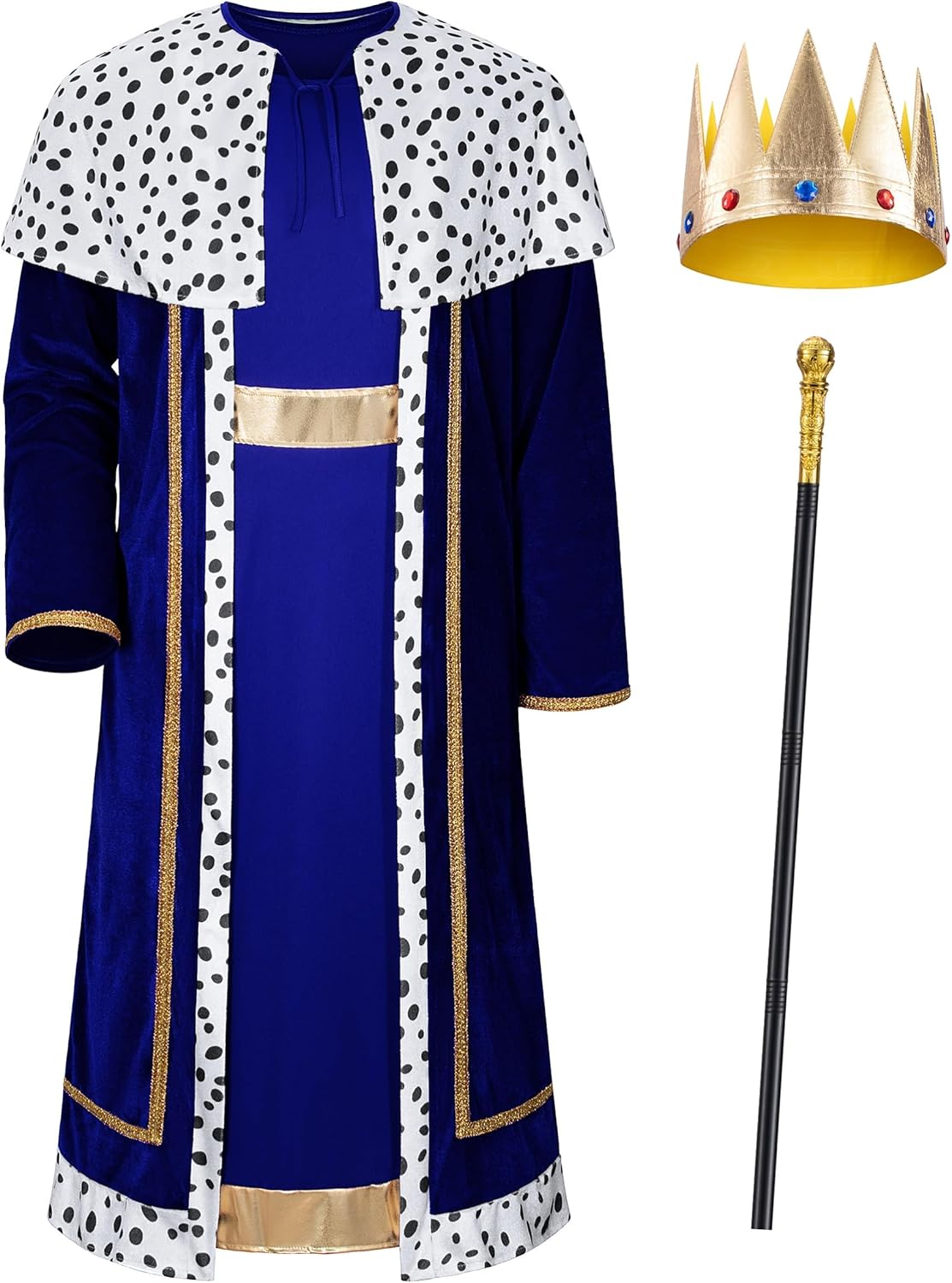 TOKYO REVENGERS Men King Costume 3 Kings Cosutme Prince Robe Nativity Costume Cosplay Outfit Accessories Set