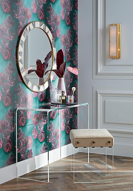 EVKA -Elegant Acrylic Console Table -Sleek Design with Extra Storage Space - Durable and Transparent Addition to Home -Space-saving Piece -Sturdy and Stylish Piece for Entryway or Living Room
