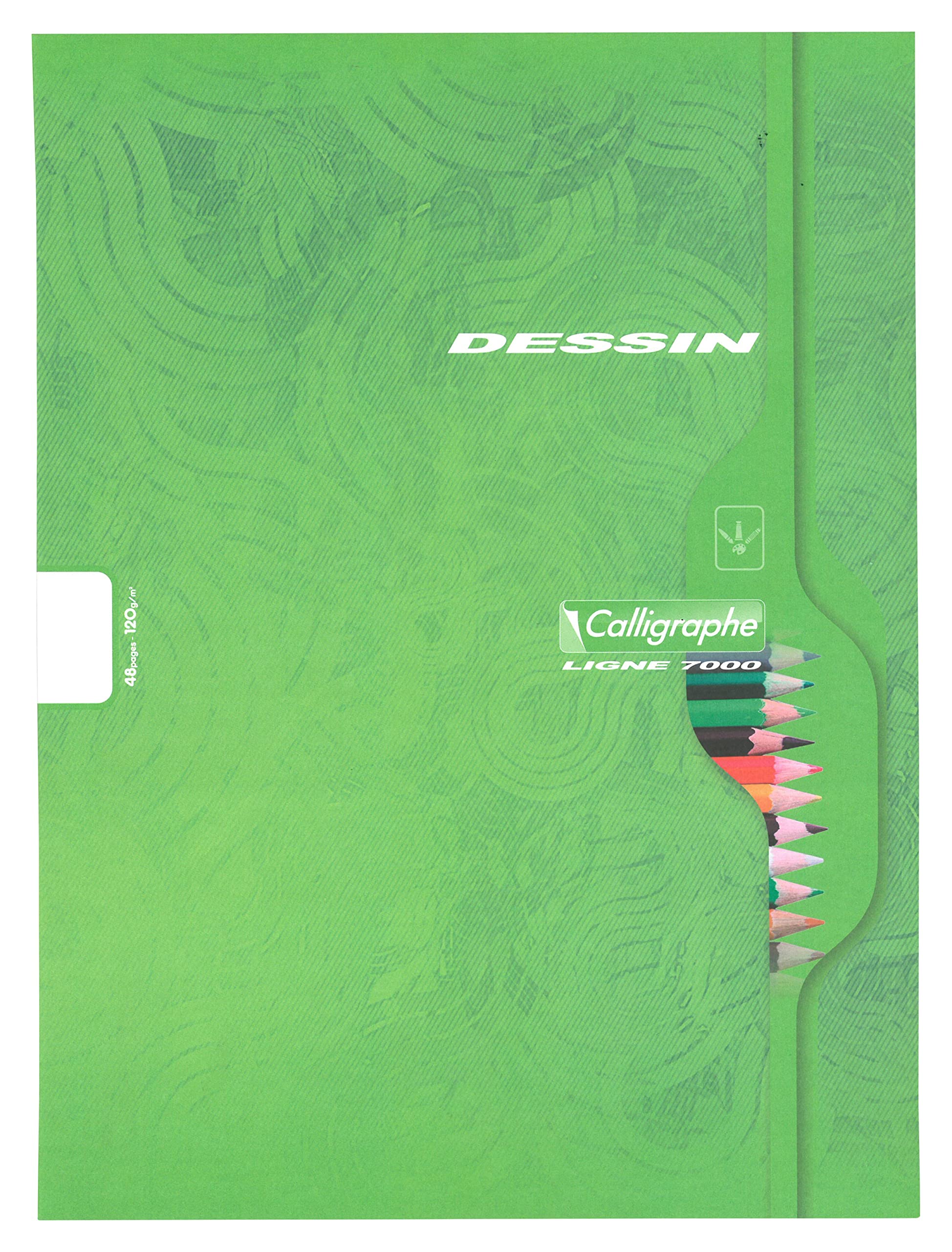 Calligraphe 7554C Set of 10 Drawing Notebooks (a Clairefontaine Brand), 24x32 cm, 48 Plain White Pages, 120 g Drawing Paper - Image 4