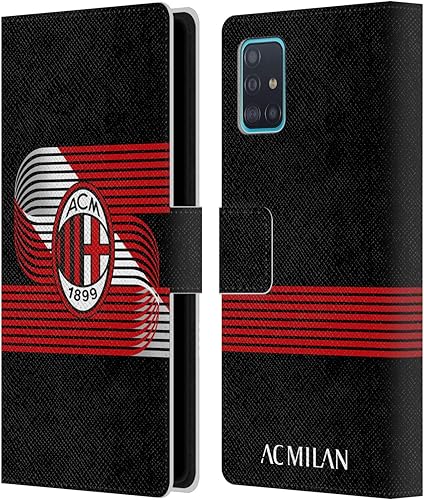 Vista 72 de Head Case Designs Funda de cuero con licencia oficial de AC Milan con diseño de camuflaje digital, compatible con Samsung Galaxy S22 Ultra 5G