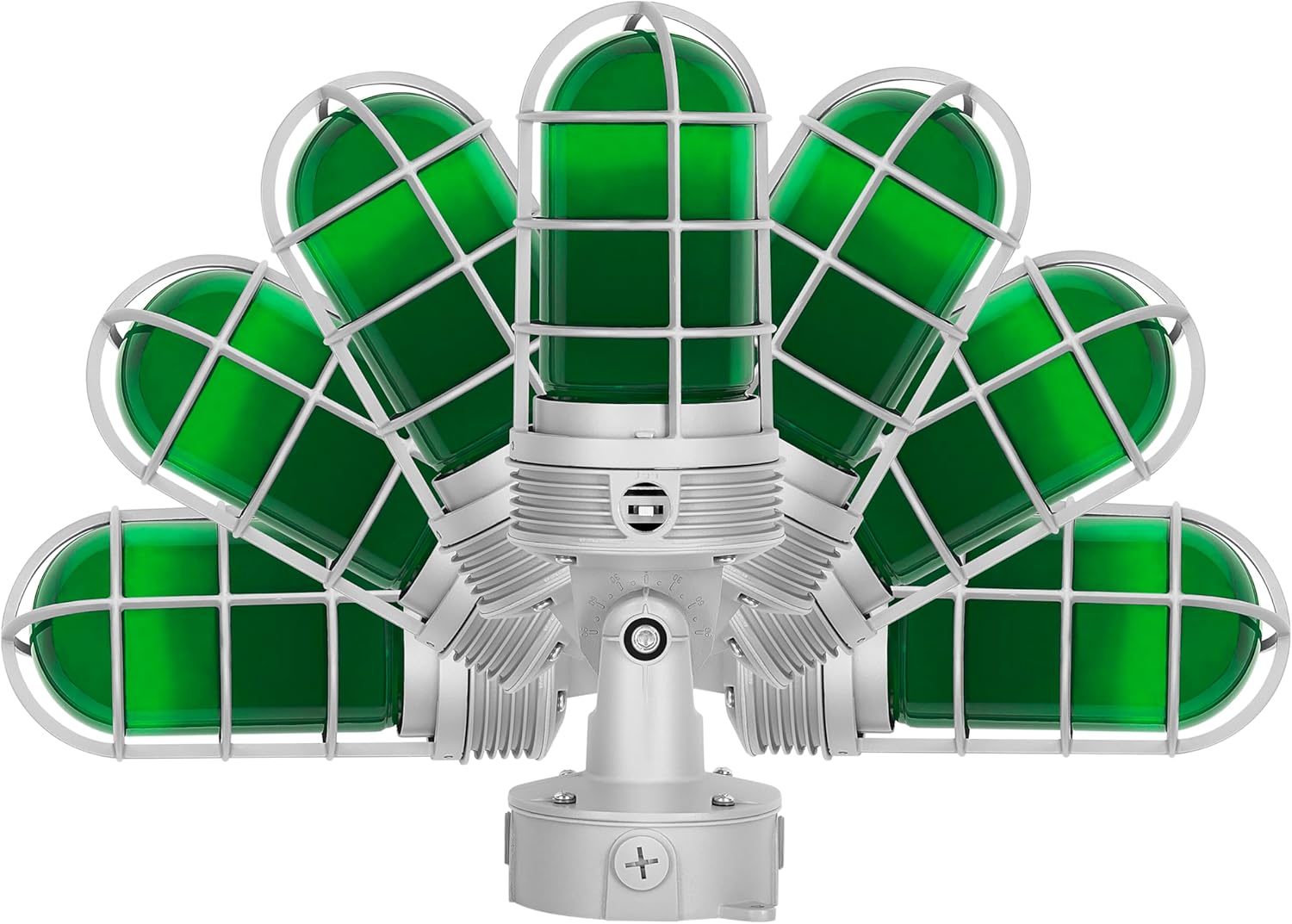 Multiple LEDVANCE Jelly Jar LED Luminaires with various colored accessory lenses