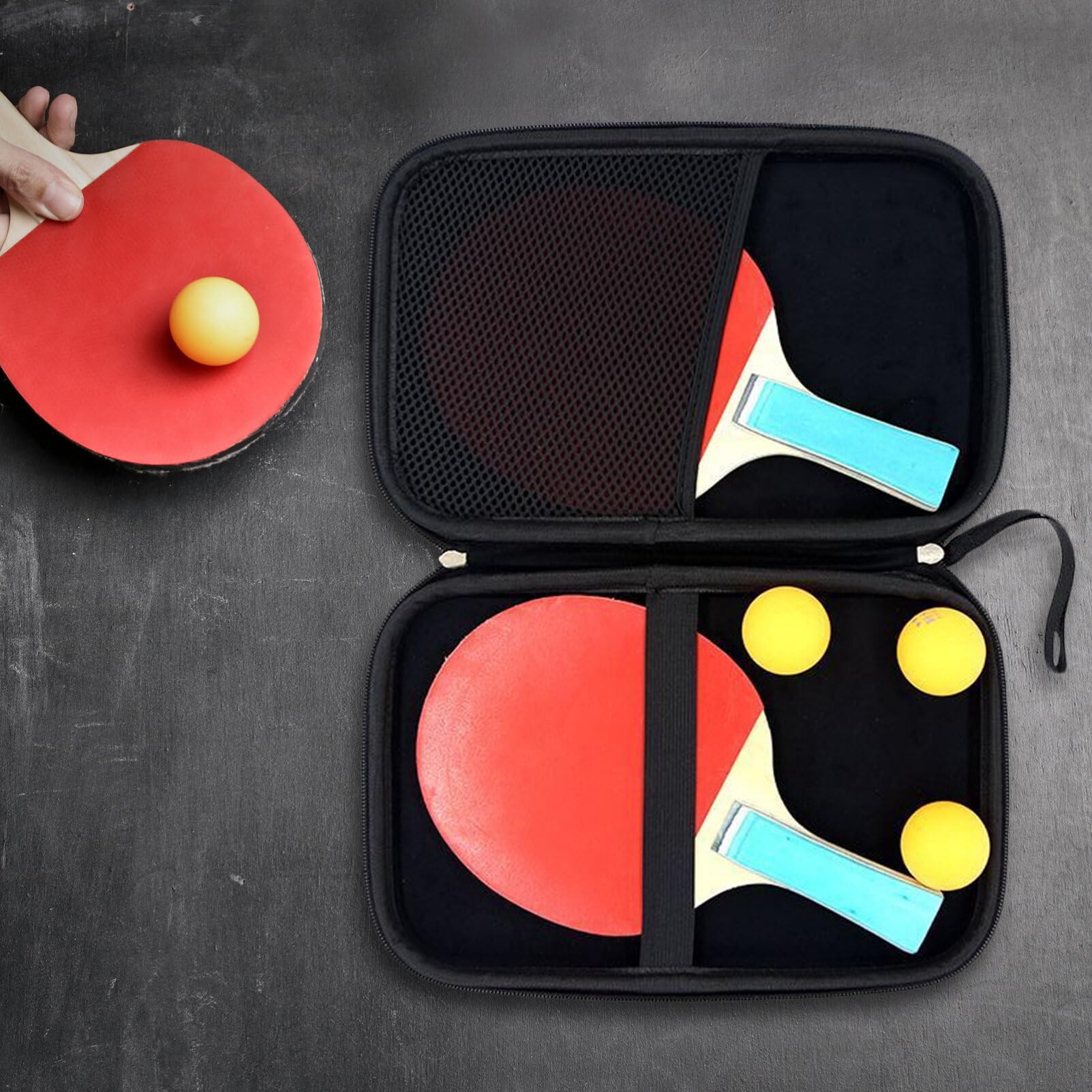 Yardwe Custodia Per e Racchette Pong Racket Tennis e Pu Per Protezione e Conservazione Per Appassionati Sport Texture