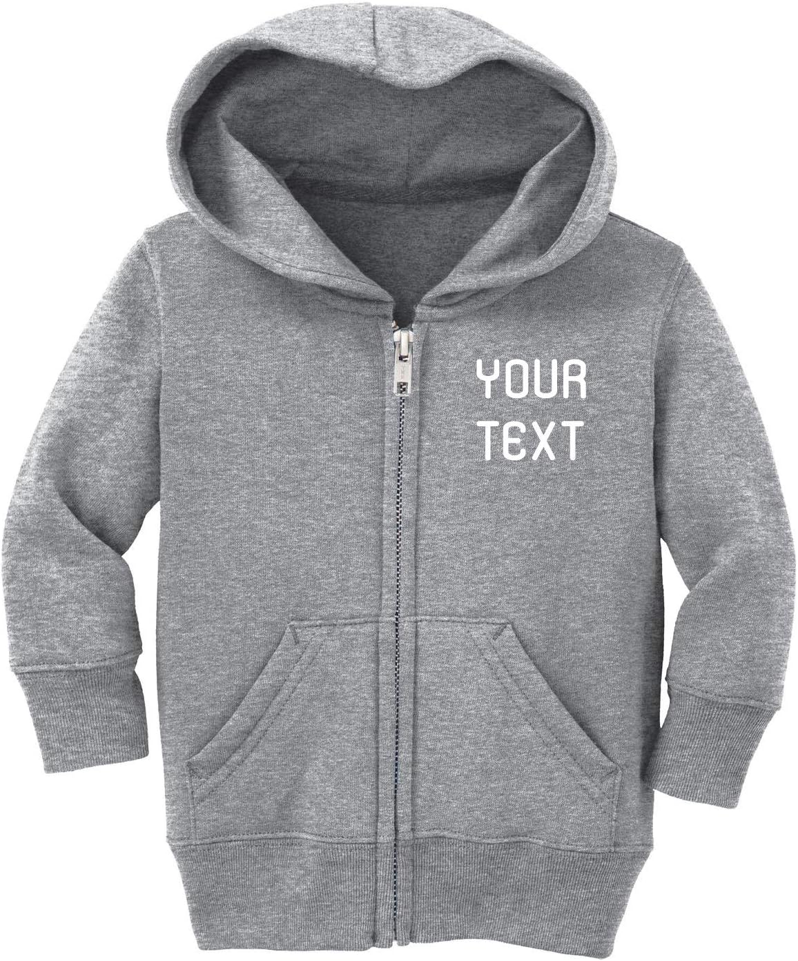 Custom Personalized Baby Zip-Up Jacket (3T, Grey)