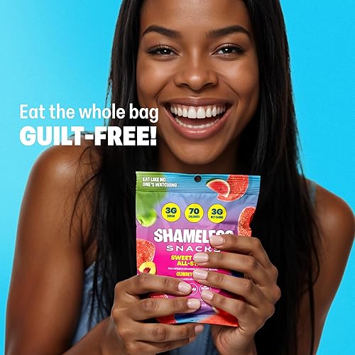 Miniatura 8 de Shameless Snacks Sweet & Sour Allstars - Paquete variado de dulces  Caramelos de gomita agria  Snacks veganos saludables  Snack de frutas bajo en