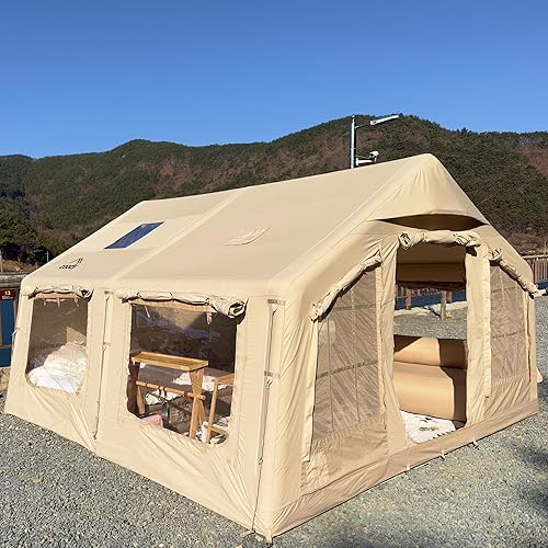 Miniatura 7 de Coody  Rbm Outdoors KoalaHubOctopus - Tiendas inflables para acampar con gato de estufa, tienda de campaña inflable de lona de lujo para 2810
