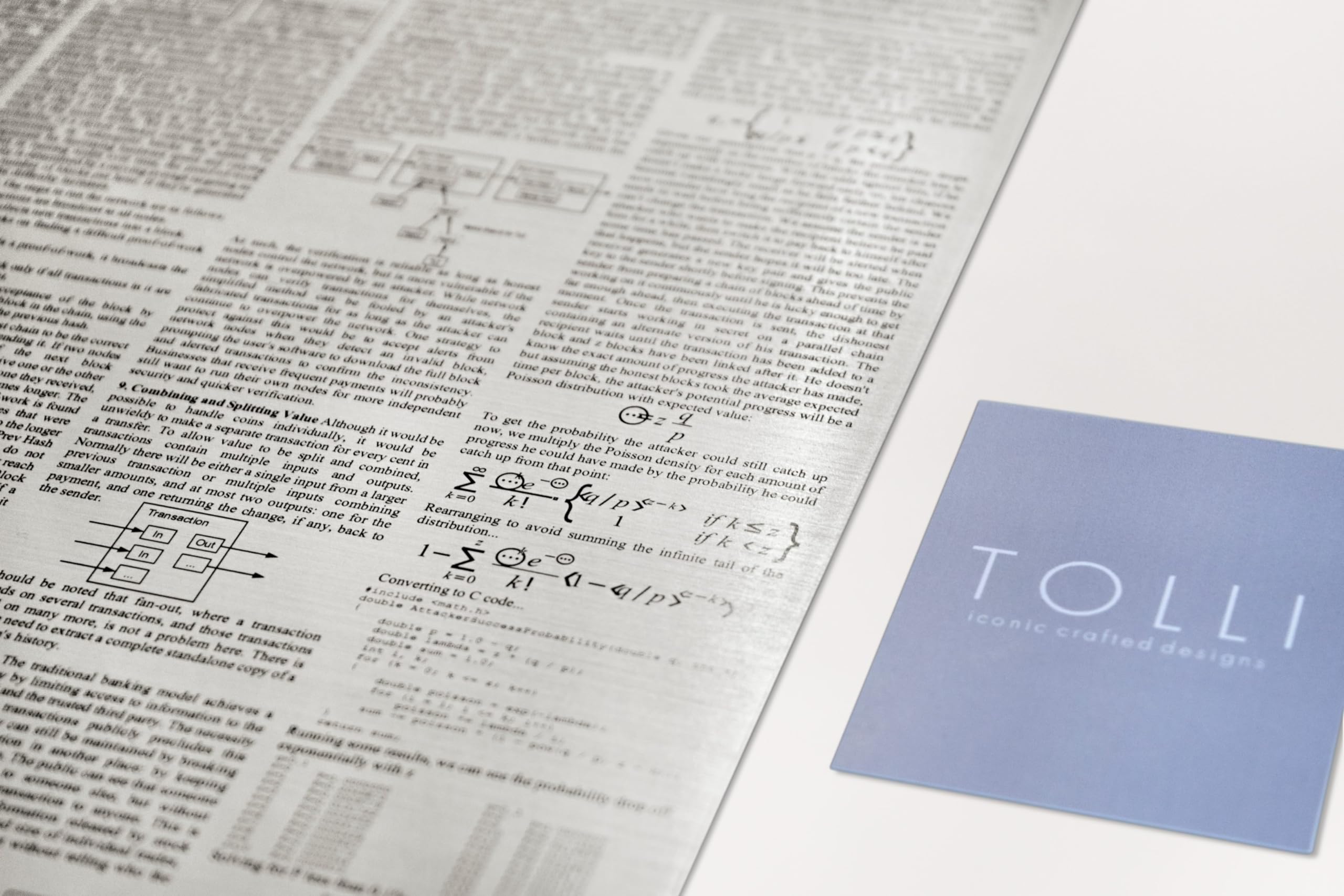 Tolli Satoshi Nakamotos Bitcoin Whitepaper Laser Cypherpunk Wall Art  Brushed | Desertcart INDIA