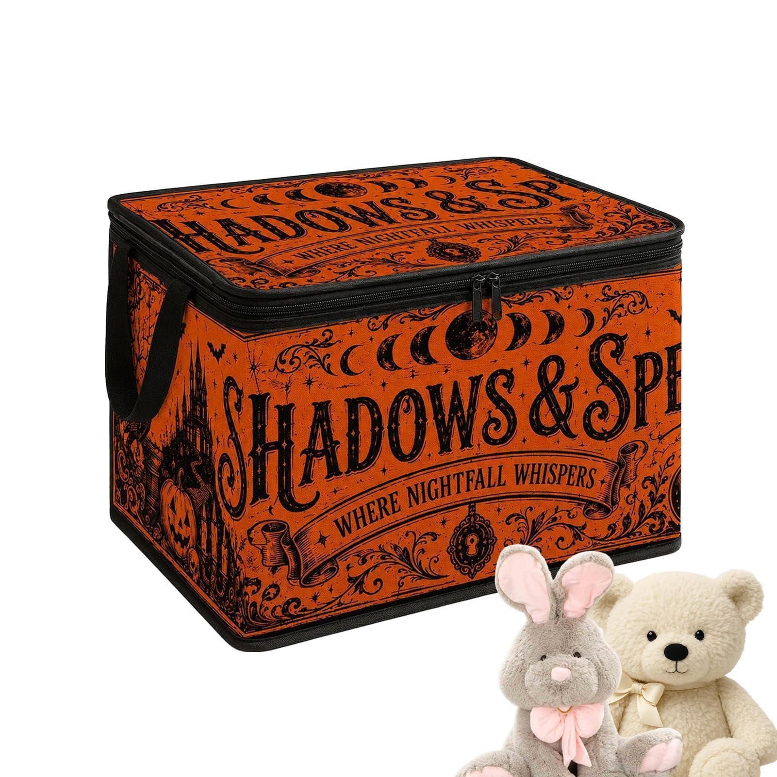Halloween Storage Containers with Handle Large Capacity Foldable Spooky