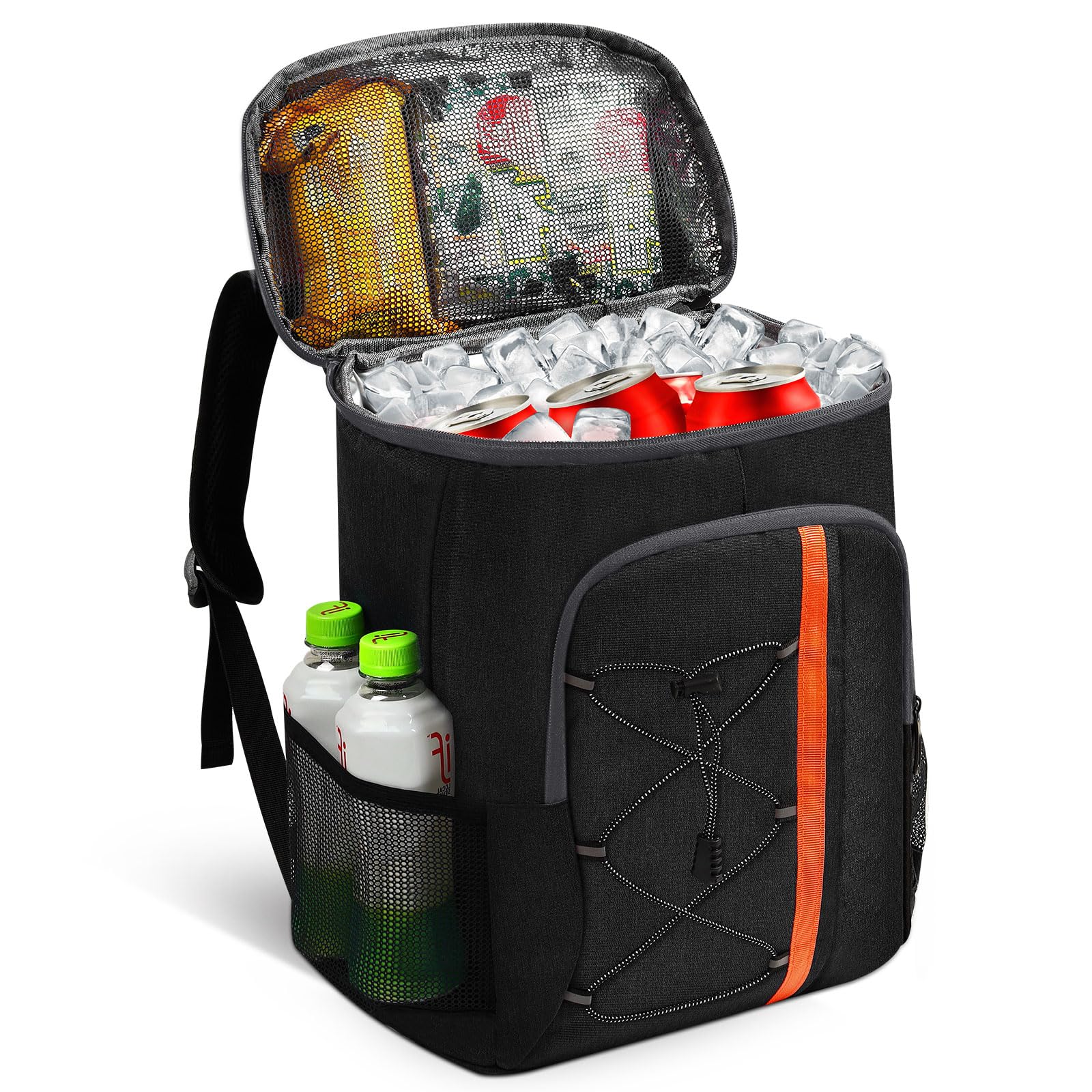 Borsa termica da 28 l, grande zaino frigo, borsa frigo pieghevole, adatta per viaggi, spiaggia, picnic, attività all'aperto