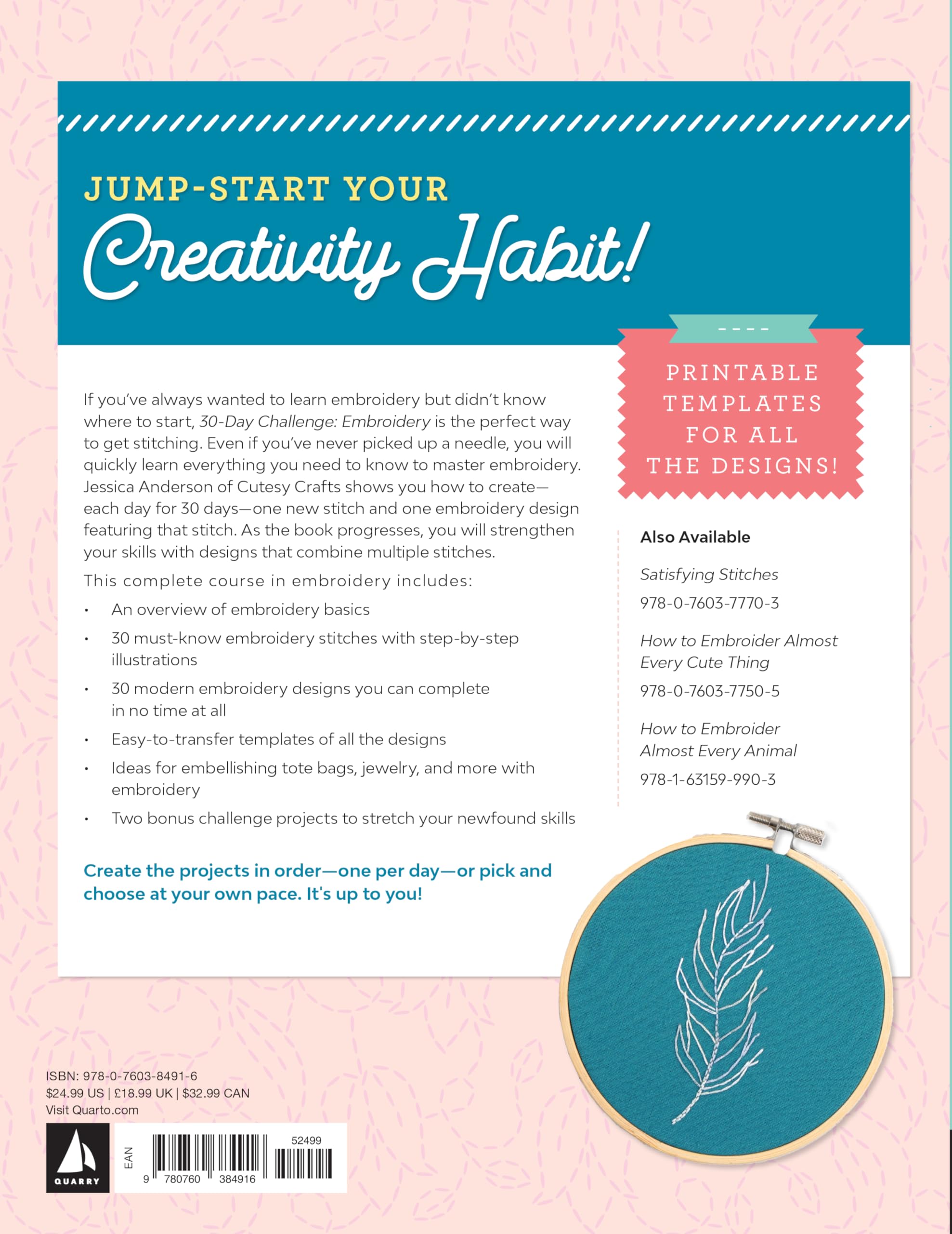 30 Day Challenge: Embroidery: A Day-by-Day Guide to Learn New Stitches and Create Beautiful Designs - 3