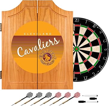 Trademark Global NBA Cleveland Cavaliers Wood Dart Cabinet, One Size, Brown