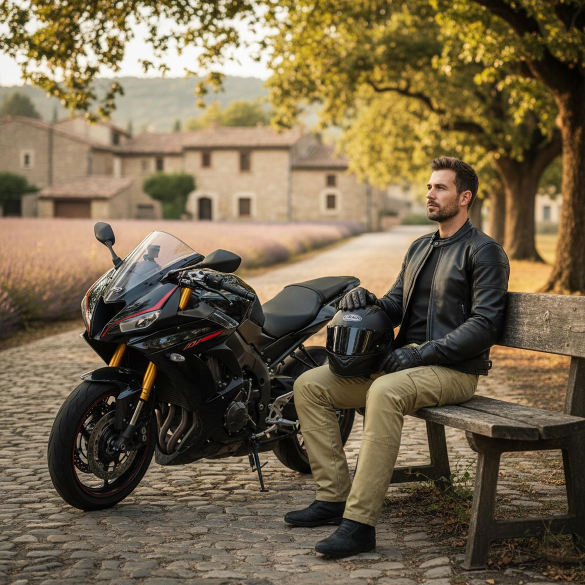 German Wear Motorradhose Herren Motorradjeans mit 2xCE-Protektoren - Bikerjeans Futter aus Aramid-Stoff verstärkt - Cargohose rutsch- & brandfeste Jeanshose mit 6 Taschen