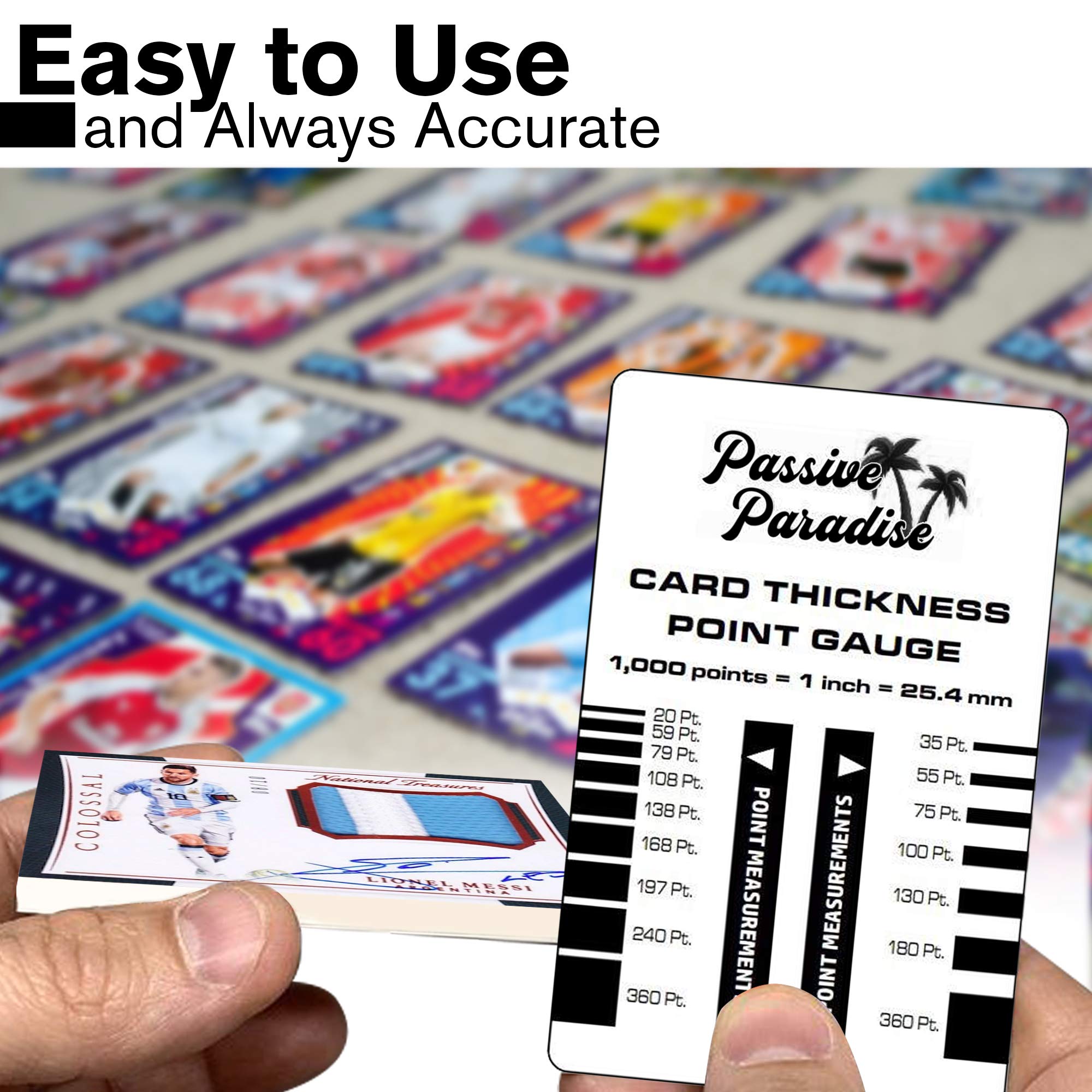 Passive Paradise Card Thickness Point Gauge Tool - Trading Card Top Loader  & Magnetic Card Holder Thickness Measuring Guide : Arts, Crafts & Sewing -  Amazon.com