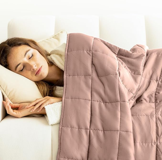 Luna Luxe Cotton Weighted Blankets for Kids & Adults - 100% Oeko-Tex Cotton Weighted Blanket - Soft, Comfortable, & Breathable Travel Blanket - All-Season, Winter Premium Gift Ideas