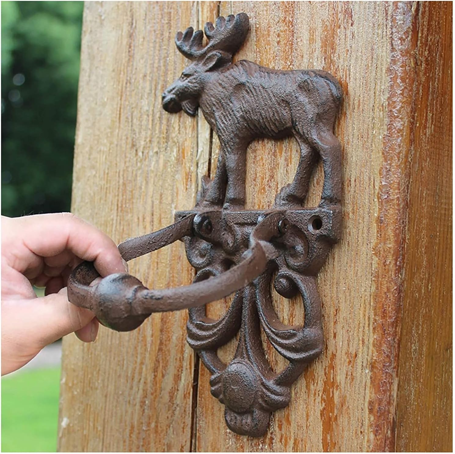 JYDQM Door Knocker Vintage Front Door Home Decorative Rustic Cast Iron Door, Garden Yard Barn Wooden Gate Pull Handle, Simple Ways to Improve Tired Doors, Front Door Decor Doorknock (Color : Style5)