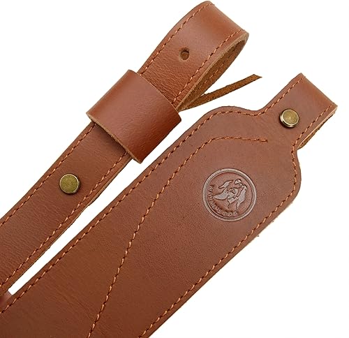 Miniatura 8 de Cinturón de caza de rifle de cuero acolchado cómodo correa de hombro suave cuero genuino accesorios de caza