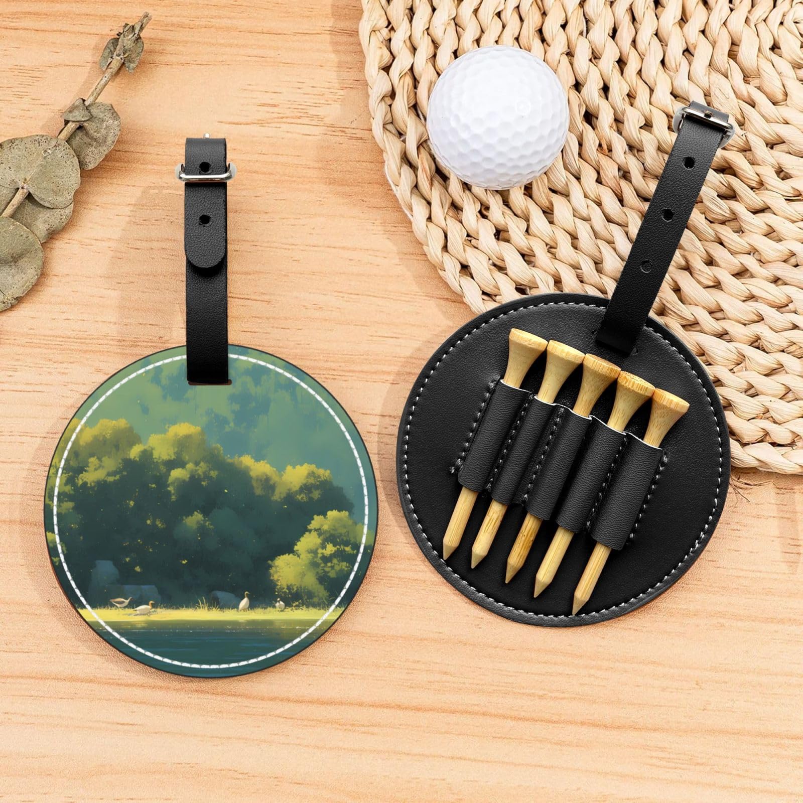 Riverside Mallard Black Golf tee Storage Bag - Durable and wear-Resistant Golf Accessories